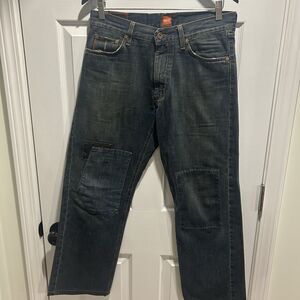 Vintage BOSS Hugo Boss Orange Tag HB30 Patchwork Jeans 32x32 Y2K Rare